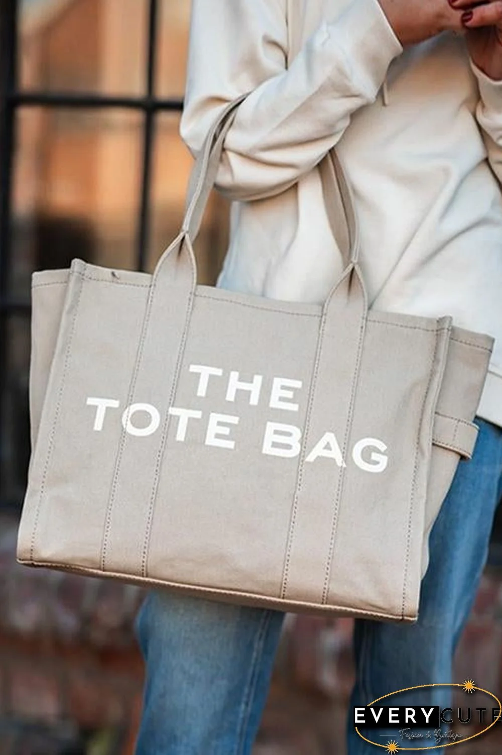 Canvas Crossbody Tote Bag