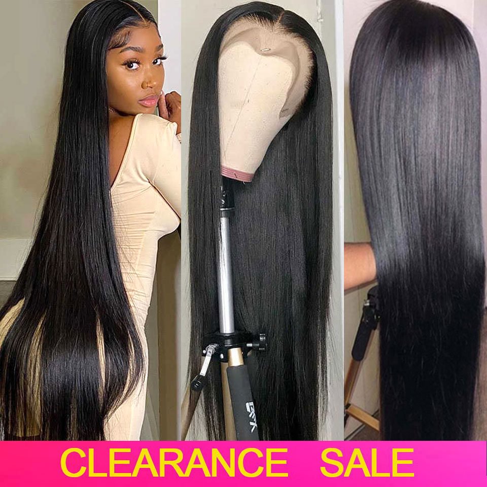 13X4 HD Transparent Lace Frontal Wigs 30 Inch Brazilian Straight Lace Front Wig Human Hair Lace Frontal Closure Wigs For Women US Mall Lifes