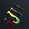 40pcs Soft Fishing Lures Kit with 10pcs Jig Head Hook Artificial Bait Soft Bait