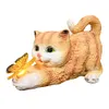 Cat Solar Garden Statue Solar Garden Statue Cat Housewarming Gift for Yard Patio