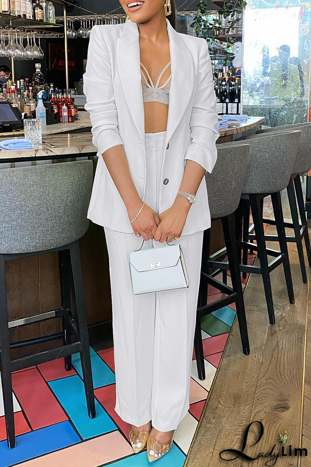 Black Fashion Solid Patchwork Turndown Collar Long Sleeve Two Pieces
