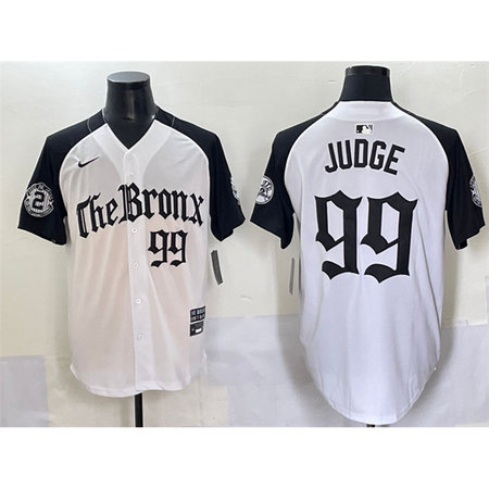 Men's New York Yankees #99 Aaron Judge White "Gothic Legacy Edition" Vapor Premier Limited Stitched Baseball Jersey 6V64