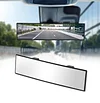 HmmtyRack Rear View Mirror, Chrome Anti-glare Panoramic Rear Mirrors Universal 12 Inch Convex Car Interior Clip on Extra Big Wide Angle Rearview Mirror Extender to Reduce Blind Spot for Car SUV Trucks
