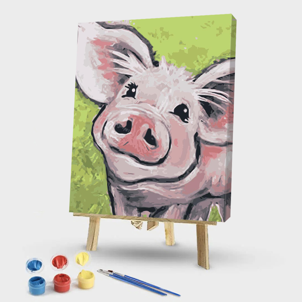 

40*50CM - Paint By Numbers - Cartoon Pig, 501 Original
