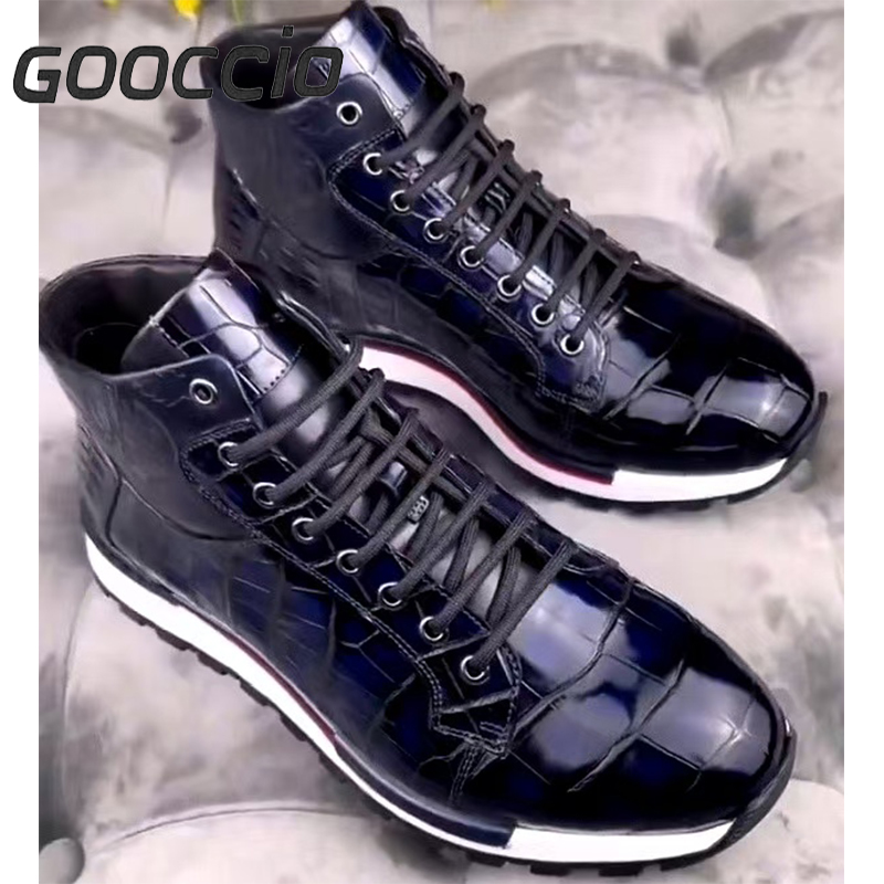 MY230 Crocodile Leather Sneakers For Men GOOCCIO   
