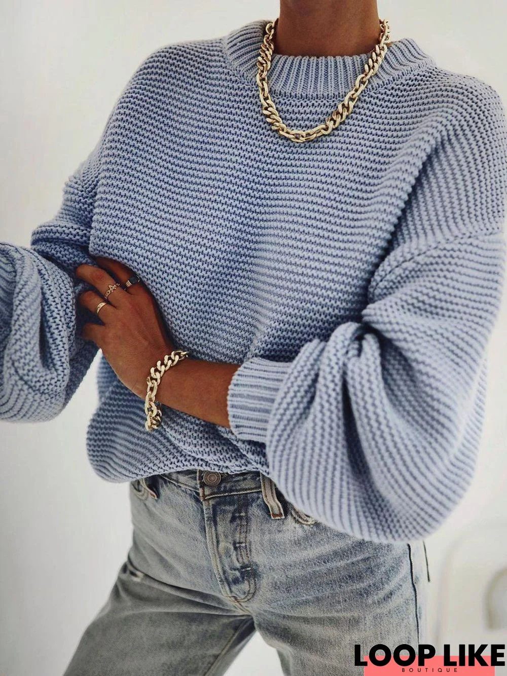 Casual Plain Sweater