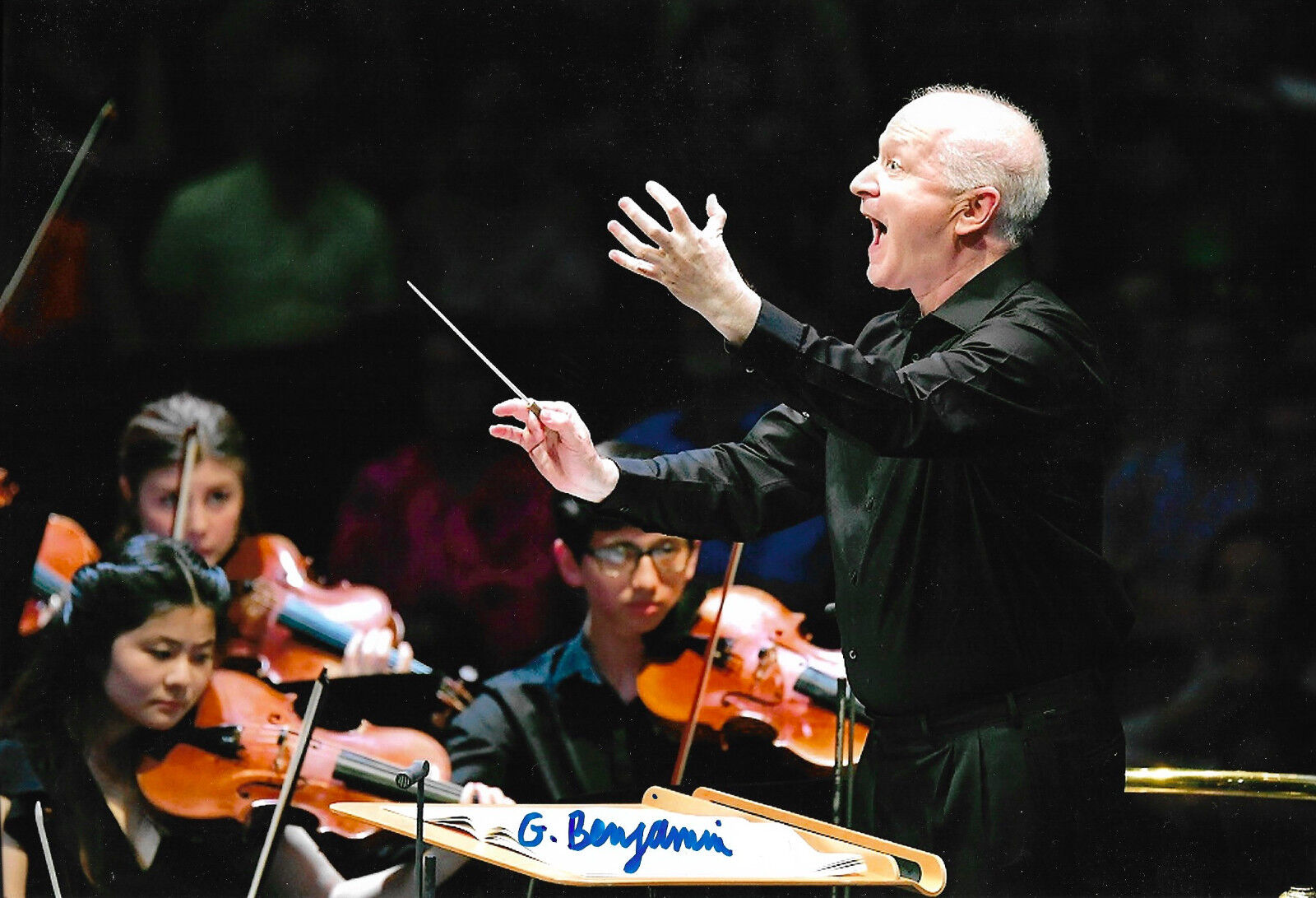 Sir George Benjamin Conductor/Composer signed 8x12 inch Photo Poster painting autographs