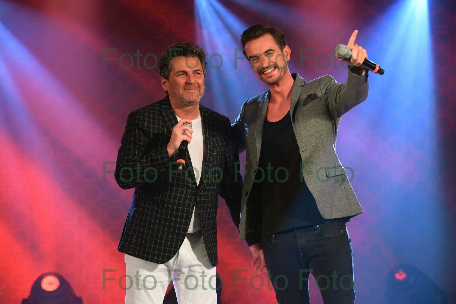 Thomas Anders - Florian Silbereisen Photo Poster painting 20 X 30 CM Without Autograph (Be-2