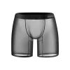 Sexy Transparent Seamless Breathable Quick-Drying Long Boxer Briefs
