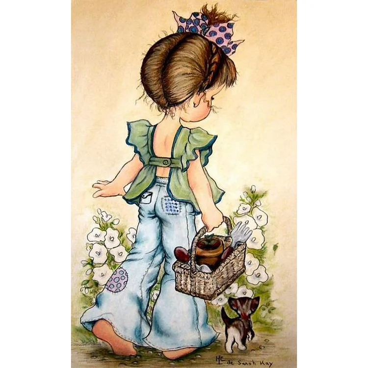 Little Girl  Full Round Diamond Painting 30*40CM