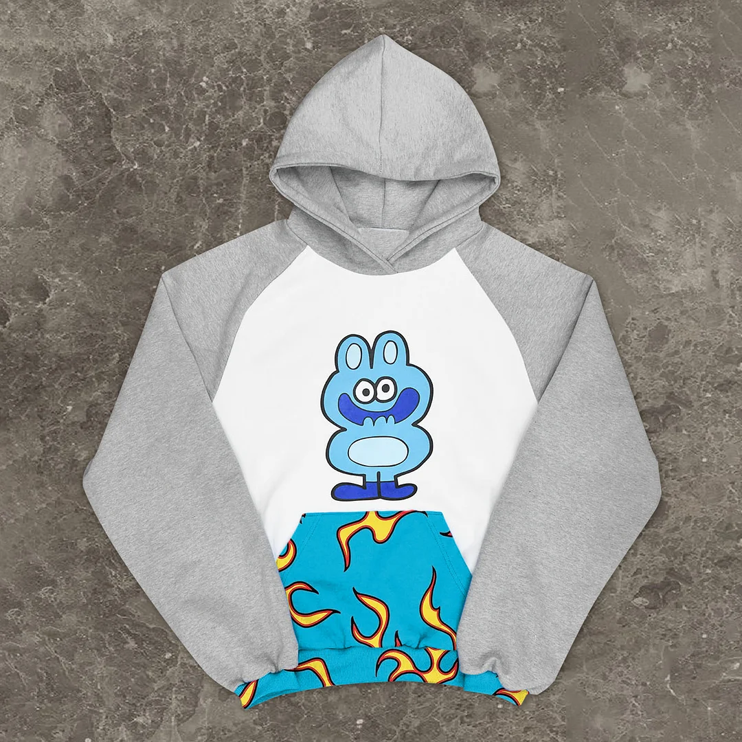 Trendy Contrast Fashion Retro Hoodies