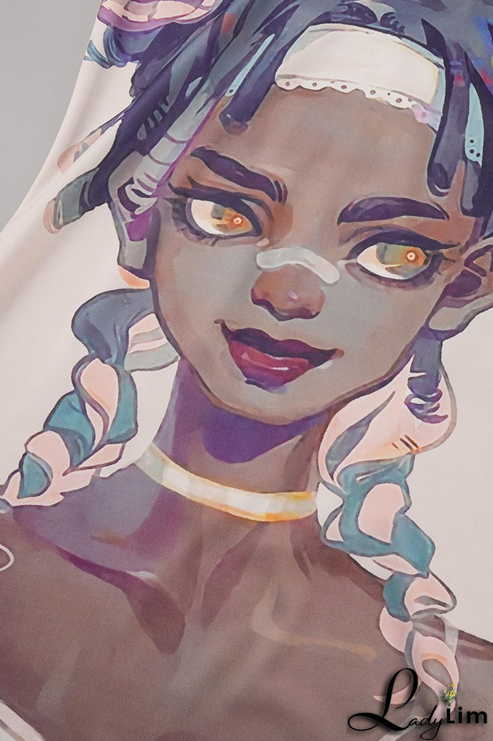 Orange Sexy Print Split Joint Slit O Neck Straight Dresses