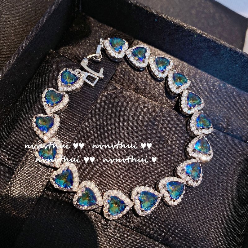 Vitality - Colored Heart Gem Diamond Bracelet