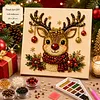 Framed Elk - Pearls Painting Kit DIY Diamond Painting Pearl Dot Crafts 20x20CM