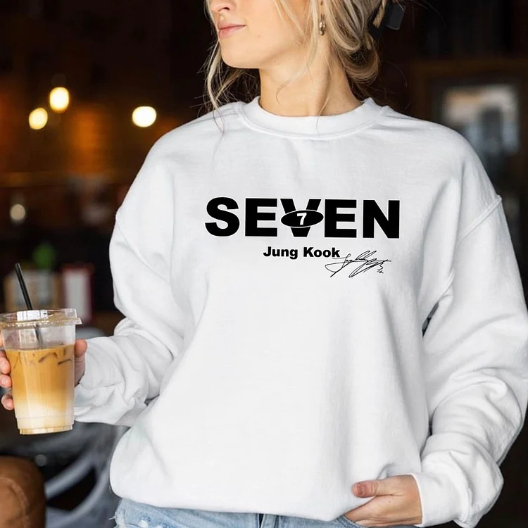 BTS Jungkook Solo Single SEVEN Creative Logo Sweatshirt