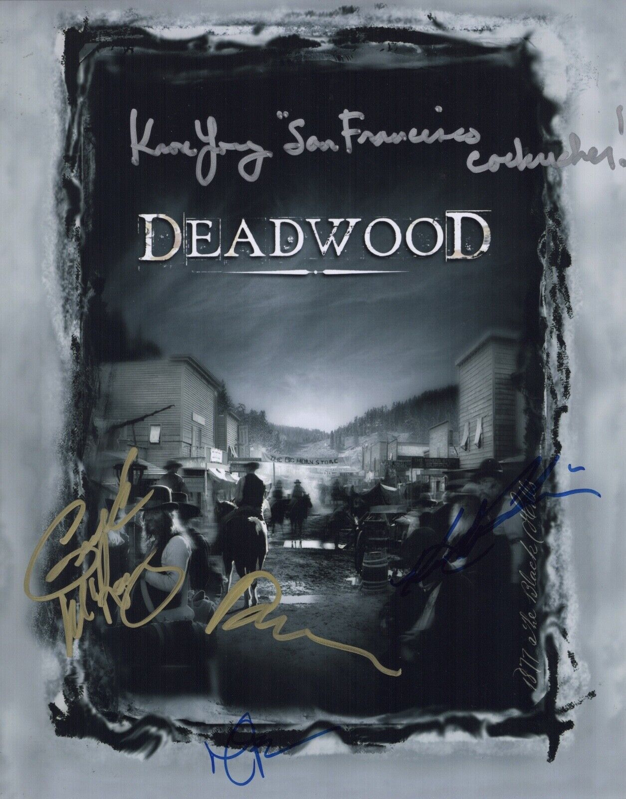 Gerald McRaney DEADWOOD Cast X5 Signed 11x14 Photo Poster painting IN PERSON Autograph JSA COA