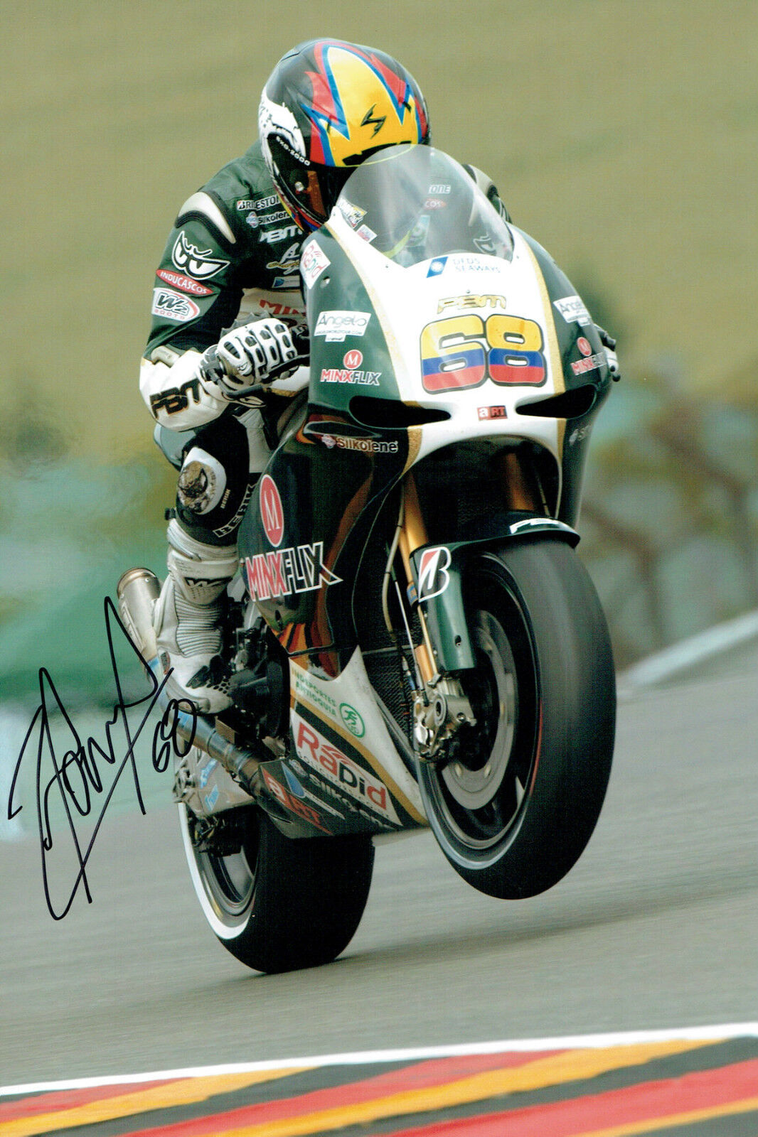 Yonny HERNANDEZ SIGNED Paul Bird Motorsports 12x8 Autograph Photo Poster painting AFTAL COA