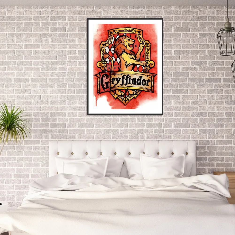 5D DIY Harry Potter Badge Full Square Drill Diamond Painting Kit Craft (B)