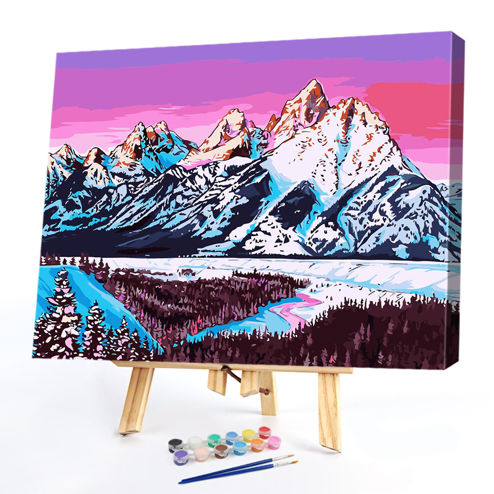 

40*50CM Paint By Numbers-Snow Mountain, 501 Original