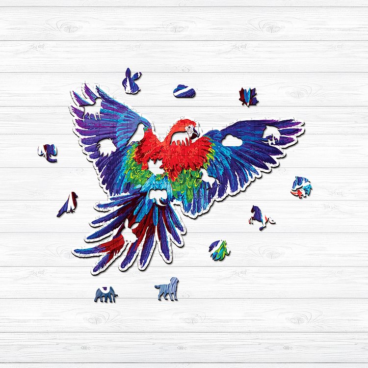 Blue and Gold Macaw Wooden Jigsaw Puzzle