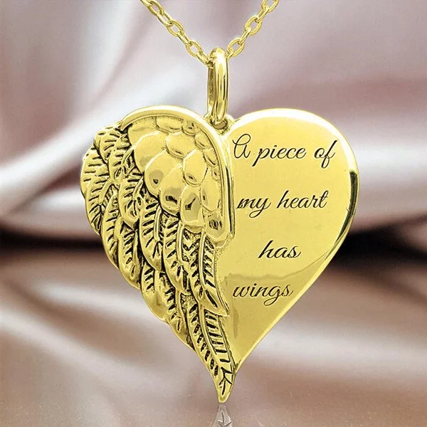 🔥Last Day Promotion 70% OFF"A Piece of my Heart has Wings"Pendant Necklace