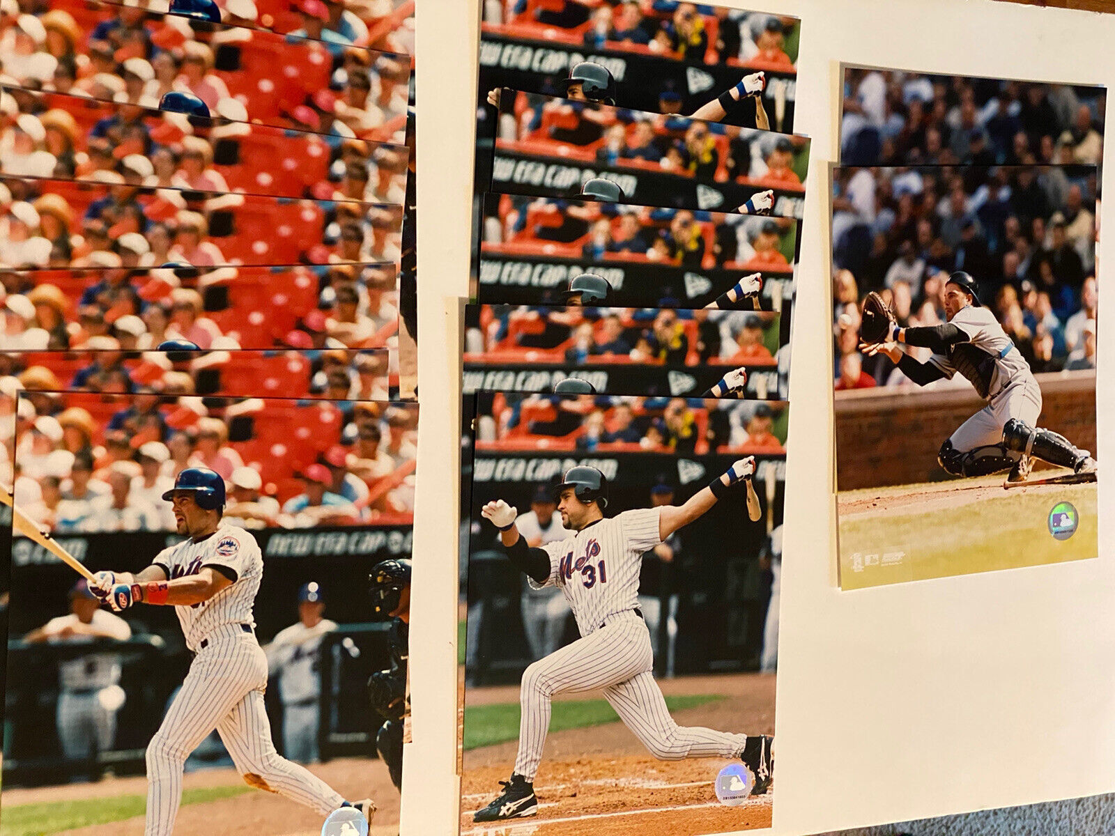 New York Mets Mike Piazza 8x10 Official MLB Licensed Photo Poster painting (Unsigned) Lot Of 13