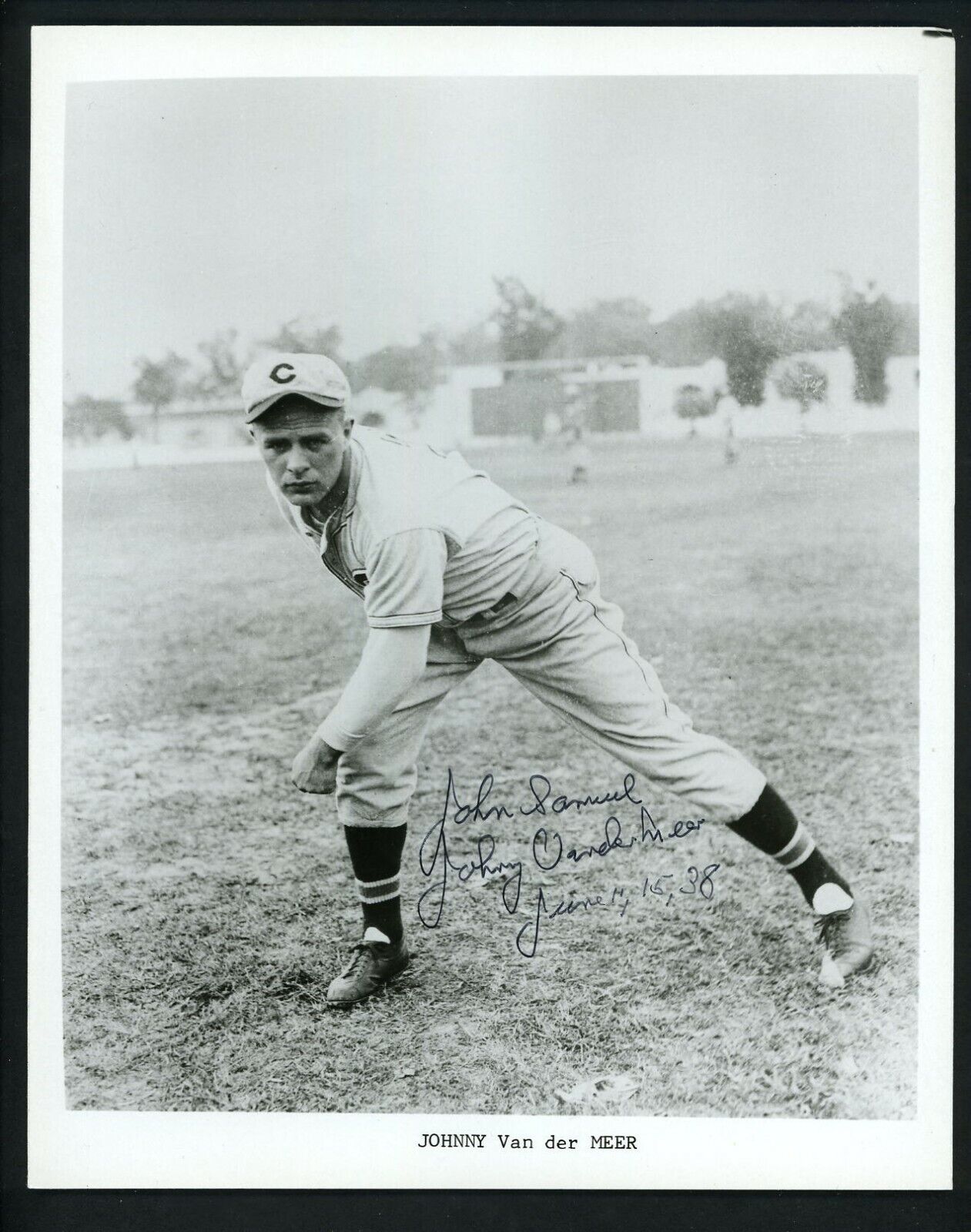 Johnny Vander Meer FULL NAME Signed 8x10 Photo Poster painting inscription Reds  SHIPPING