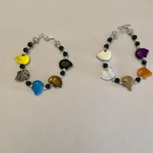 pornhint Pornhint Zuni Fetish Carved Animal Bear Beaded Bracelet mixed gemstones.