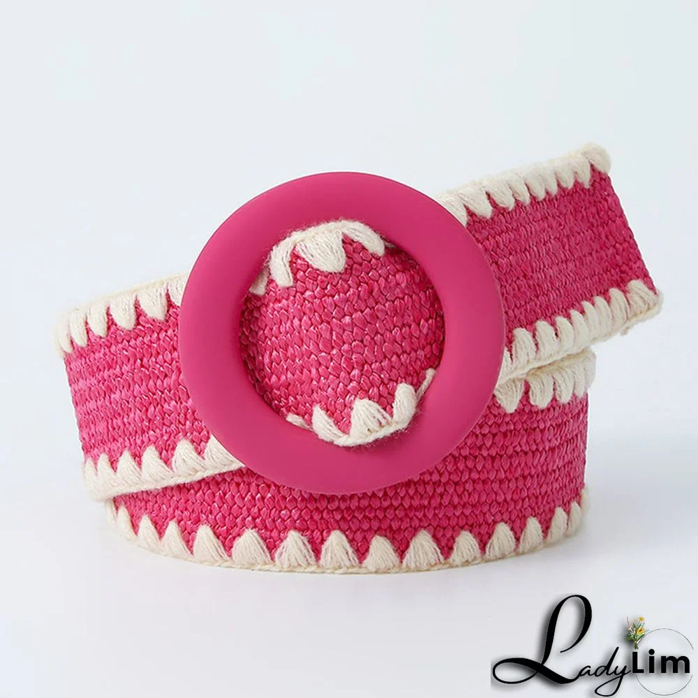 Casual Sweet Color Block Contrast Belts