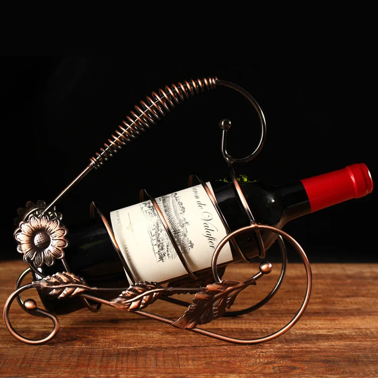 Athvotar Nordic Tieyi Red Wine Rack Decoration European Antique Restaurant Bar KTV Wine Cabinet Wine Display Shelf