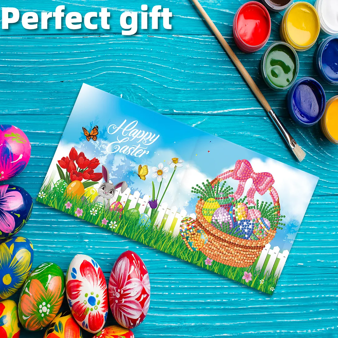 8PCS Outdoor Rabbit DIY Diamond Painting Greeting Card Kits with Envelopes Diamond Art Greeting Cards Diamond Art Cards Kits for Adults DIY Crafts Family Friend Gifts