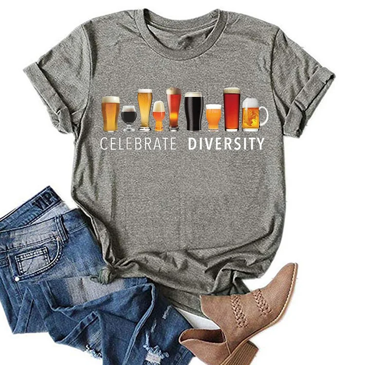 Celebrate Diversity Beer T-shirt Tee-05289