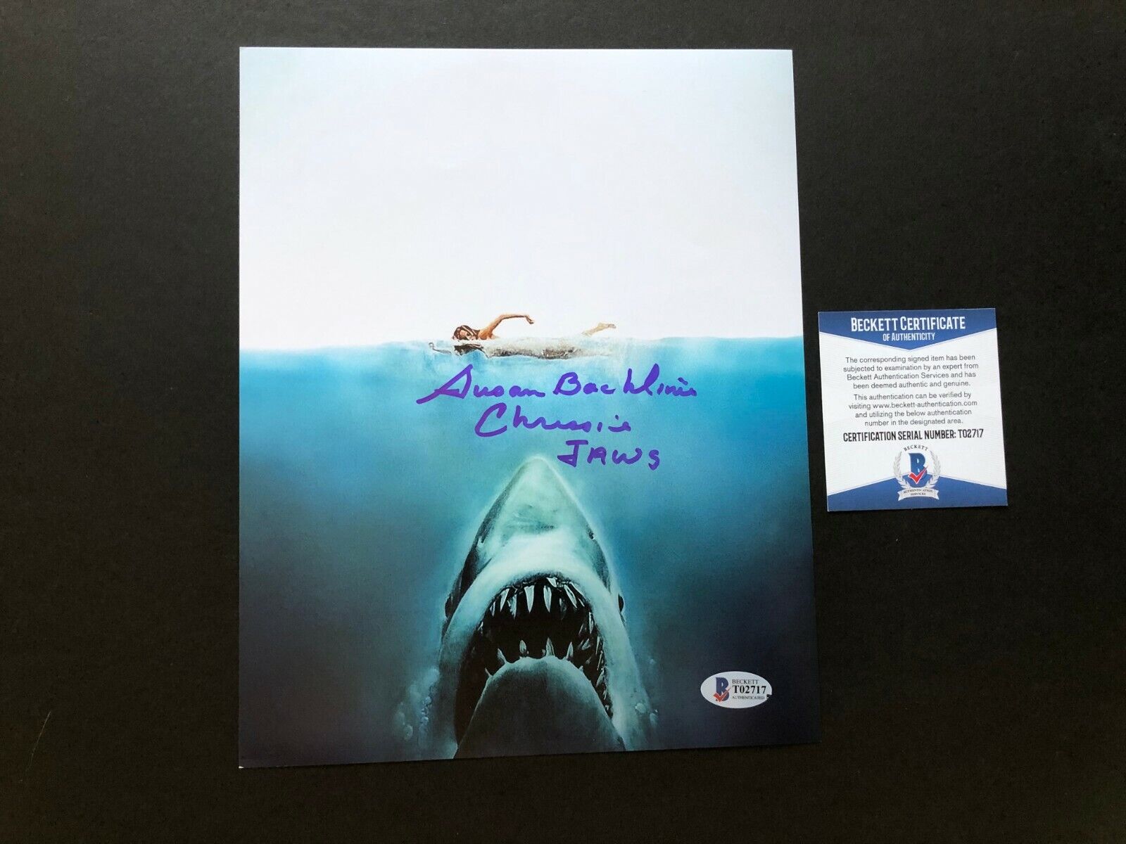 Susan Backlinie Rare! signed autographed classic JAWS 8x10 Photo Poster painting Beckett BAS coa