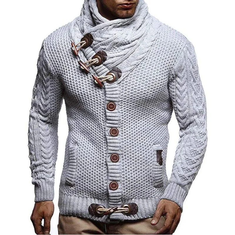 Men's Business Turtleneck Elegant Cardigan Sweater