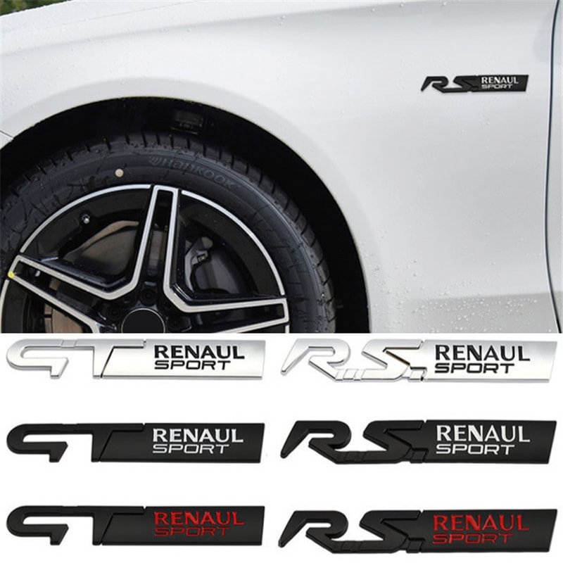 Metal GT Renaul Sport Badge rear Emblem tail sticker For Peugeot Kia voiturehub dxncar