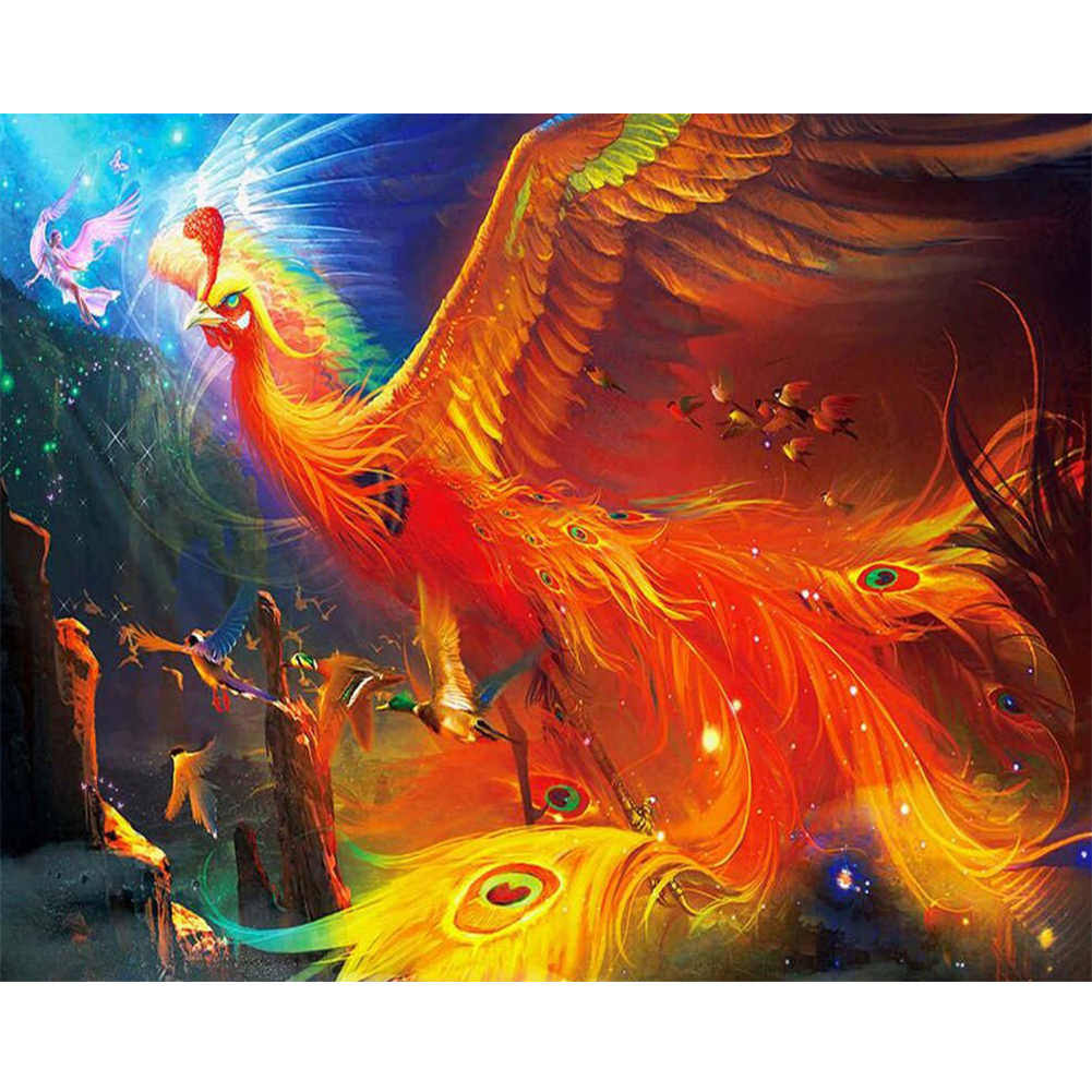 

Flaming Phenix - Square Drill Diamond Painting - 50*40CM, 501 Original