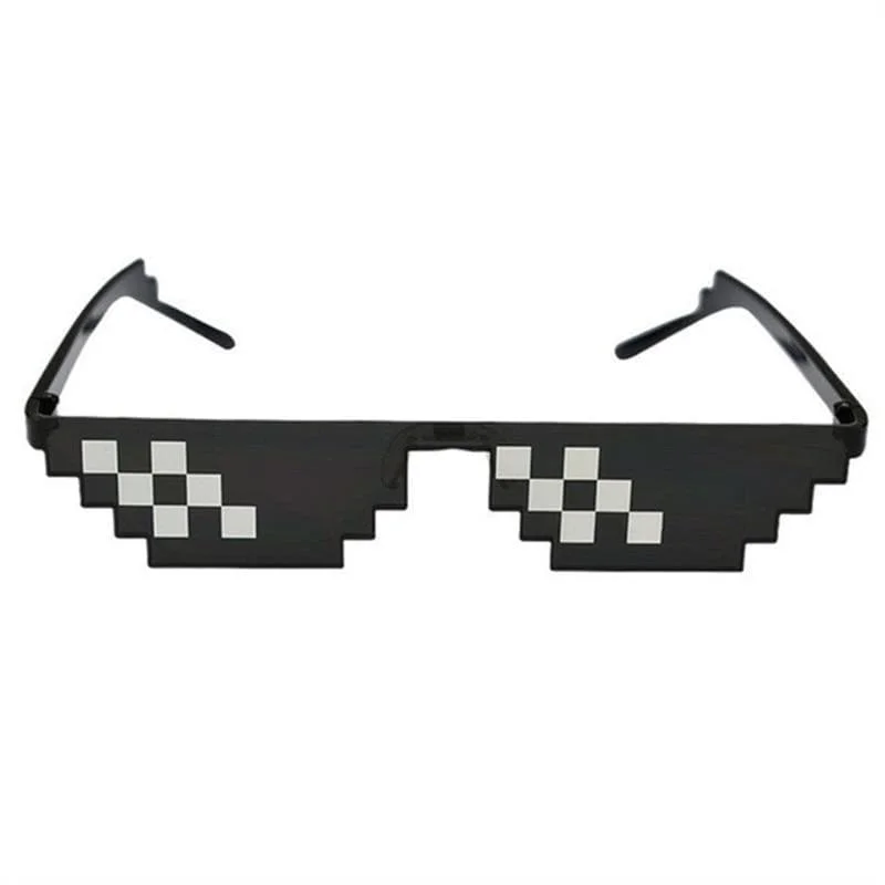 8 Bit Thug Life Mosaic Pixelated Party Eyeglasses SP158