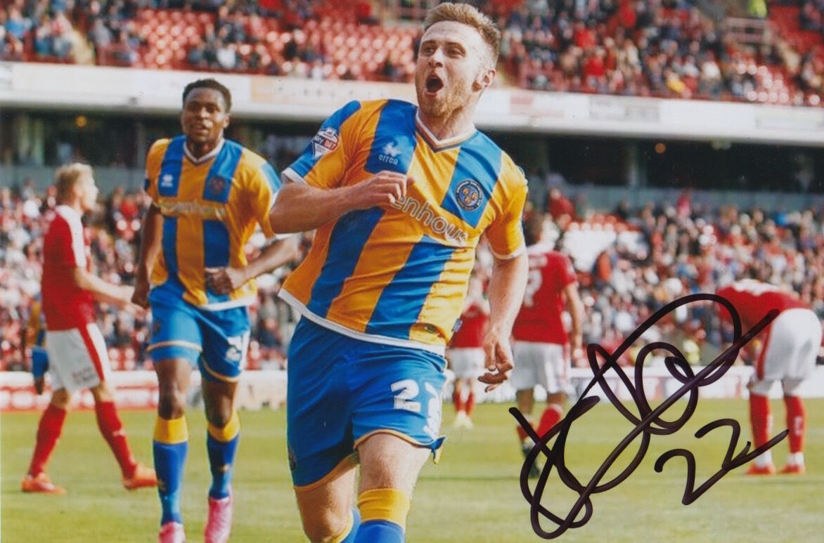 SHREWSBURY TOWN HAND SIGNED JORDAN CLARK 6X4 Photo Poster painting 1.