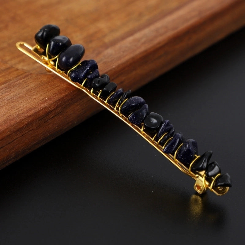 Women’s Retro Geometric Natural Crystal Hair Clip