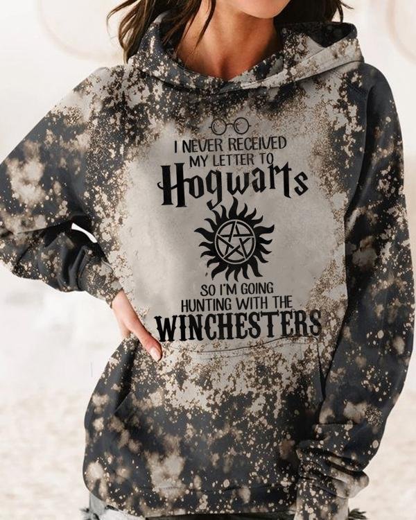 Hogwarts Bleached Hooded Sweatshirt