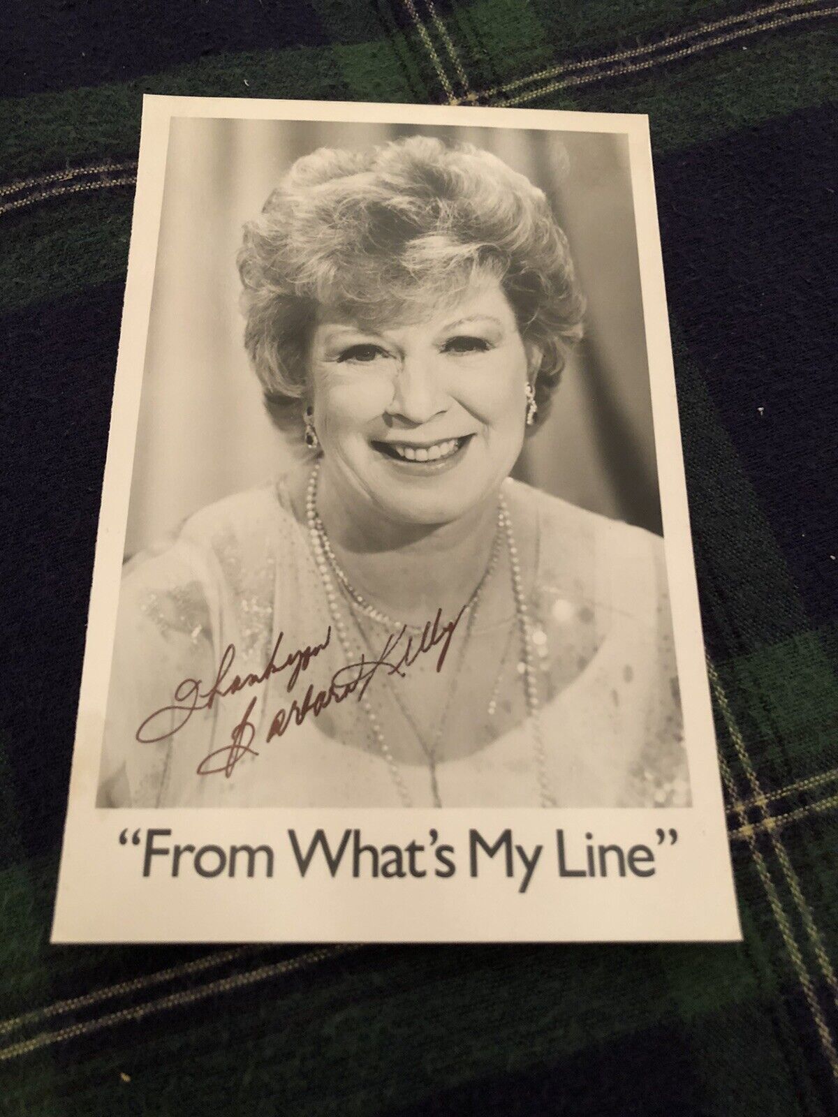 BARBARA KELLY (WHATS MY LINE) SIGNED VINTAGE CAST Photo Poster painting