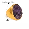 Chic Natural Stones Golden Rings