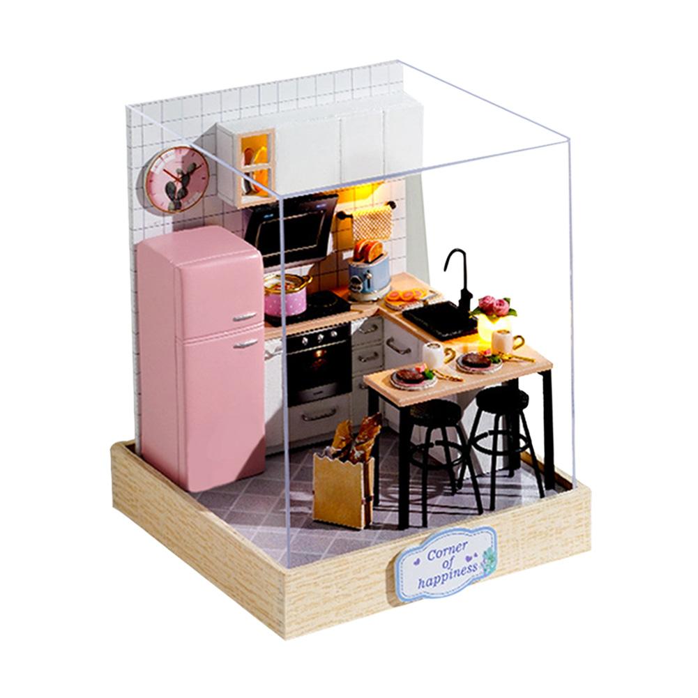 DIY Doll House Wooden Miniature Dollhouse Furniture Kit Educational Toys