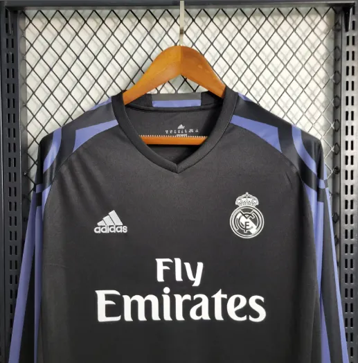 Retro 16/17 Real Madrid Third Away Long Sleeve Football Shirt Thai Quality