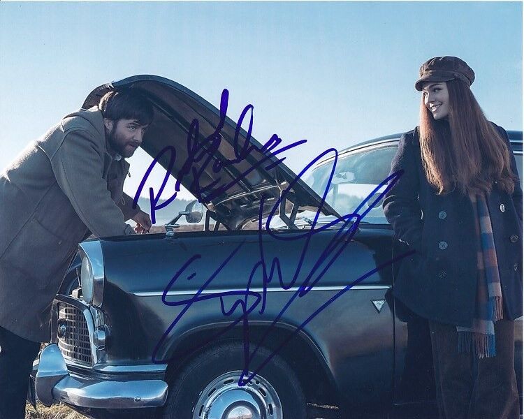 RICHARD RANKIN and SOPHIE SKELTON autographed OUTLANDER ROGER & BRIANNA Photo Poster painting