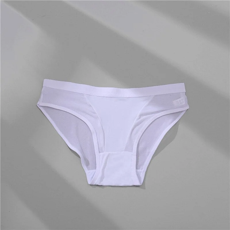 FINETOO 1/2PCS Sexy Mesh Women's Panties Breathable Lingerie Woman Sexy Underwear For Girls Briefs Femme 2021 Underpants M-XL