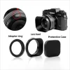 [All-Aluminum Alloy Lens Hood] Universal Adaptable Square Lens Hood Kit for Different Lens Diameters