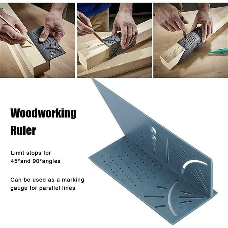 1pc Wood Working Ruler, 3D Mitre Angle Measuring Gauge, Square Size Measure Tool 2023 - CAD $5.99 –P2