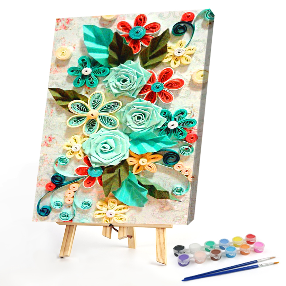 

40*50CM - Paint By Numbers - Paper Flower, 501 Original