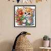 Flower Kitten - Crystal Rhinestone Diamond Painting